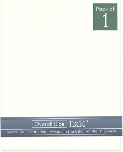 CountryArtHouse Antique White 11x14 Uncut Art Mat Board - No Opening - 1 Mat in Kuwait