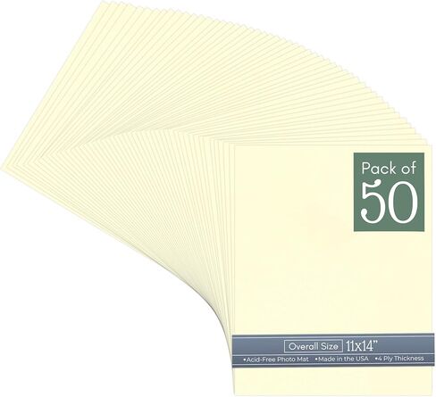 CountryArtHouse Antique White 11x14 Uncut Art Mat Board - No Opening - 1 Mat in Saudi Arabia