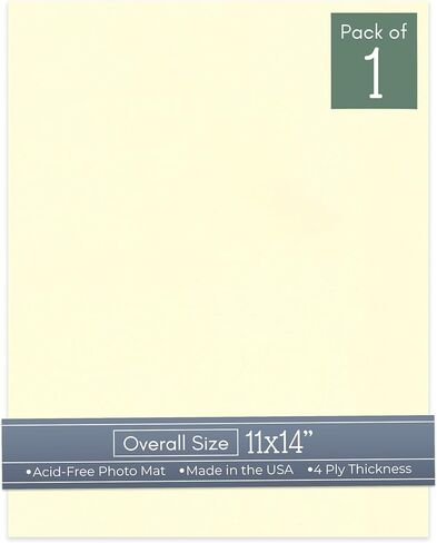 CountryArtHouse Antique White 11x14 Uncut Art Mat Board - No Opening - 1 Mat in Saudi Arabia