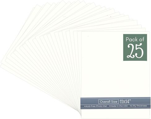 CountryArtHouse Antique White 11x14 Uncut Art Mat Board - No Opening - 1 Mat in Saudi Arabia