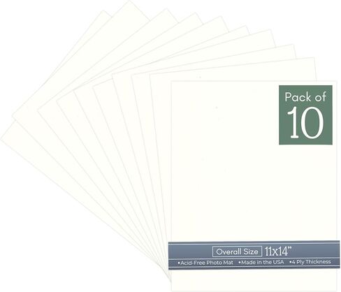 CountryArtHouse Antique White 11x14 Uncut Art Mat Board - No Opening - 1 Mat in Saudi Arabia
