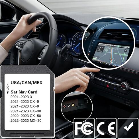 أحدث بطاقة SD للملاحة متوافقة مع 3 Cx5 Cx9 Cx30 Cx50 Mx30 2021-2023 تدعم خرائط الولايات المتحدة الأمريكية/كندا/المكسيك الجديدة in Kuwait