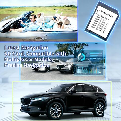 أحدث بطاقة SD للملاحة متوافقة مع 3 Cx5 Cx9 Cx30 Cx50 Mx30 2021-2023 تدعم خرائط الولايات المتحدة الأمريكية/كندا/المكسيك الجديدة in Kuwait