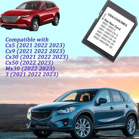 أحدث بطاقة SD للملاحة متوافقة مع 3 Cx5 Cx9 Cx30 Cx50 Mx30 2021-2023 تدعم خرائط الولايات المتحدة الأمريكية/كندا/المكسيك الجديدة in Kuwait