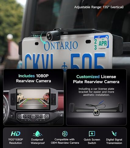 ستيريو راديو السيارة 13 بوصة 8 النواة 4+64 جيجابايت لسيارة جيب رانجلر JL Gladiator JT 2019-2023، CarPlay اللاسلكي وAndroid Auto، شاشة لمس 5G WiFi HD، GPS Nav، بلوتوث FM/AM، يدعم كاميرا النسخ الاحتياطي OEM HD، SWC in Kuwait