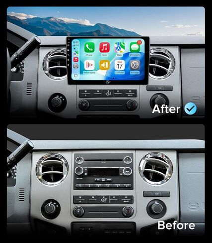 QLED Linux Car Stereo for Ford F150 2004-2008, F250 F350 2008-2016 - Fast Boot Wireless CarPlay & Android Auto Radio, AHD 1080P Backup Camera, Bluetooth, SWC, AM/FM, Dash Kit Replacement in Kuwait
