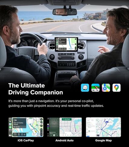 QLED Linux Car Stereo for Ford F150 2004-2008, F250 F350 2008-2016 - Fast Boot Wireless CarPlay & Android Auto Radio, AHD 1080P Backup Camera, Bluetooth, SWC, AM/FM, Dash Kit Replacement in Kuwait