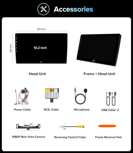 QLED Linux Car Stereo for Ford F150 2004-2008, F250 F350 2008-2016 - Fast Boot Wireless CarPlay & Android Auto Radio, AHD 1080P Backup Camera, Bluetooth, SWC, AM/FM, Dash Kit Replacement in Kuwait