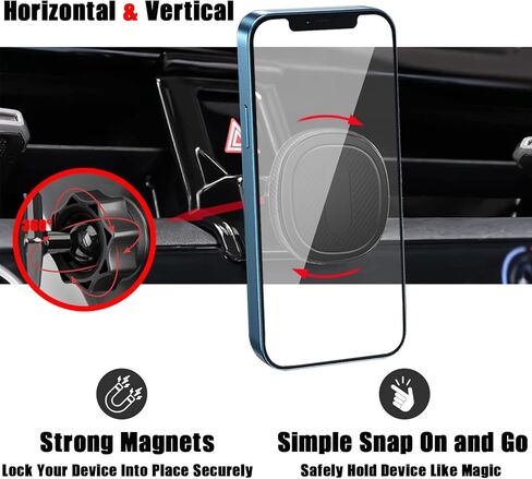 Car Phone Holder Mount, for Toyota Corolla 2024 2023 2022 2021 2020, Air Vent Stand, for Magnetic Navigation Bracket, iPhone, Samsung, All Phones (Not Fit 2019-2012) in Kuwait