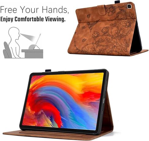 حافظة كمبيوتر لوحي مع حامل قلم وطلاء مضاد - متوافق مع Samsung Galaxy Tab A7 10.4 بوصة 2020 (SM-T500/T505/T507) حافظة نوم تلقائية، جلد نحيف عالي الجودة على حد سواء in Kuwait