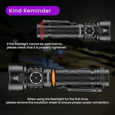 sofirn SR15 UV Black Light 365nm UV Flashlight Rechargeable with Filter Lens, 4 LED High Power Ultraviolet Blacklight IPX8 Waterproof for Resin Curing, Pet Stain Finder, Mineral Rocks, Scorpions in Kuwait