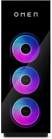 كمبيوتر مكتبي للألعاب HP OMEN MAX 45L (AMD Ryzen 9 9900X3D، GeForce RTX 5090 32GB GDDR7، 128GB DDR5، 8TB PCIe SSD، مراوح RGB، 360mm AIO، 1200W PSU، WiFi 7، Win 11 Pro) مع موسع منفذ USB DKZ in Kuwait