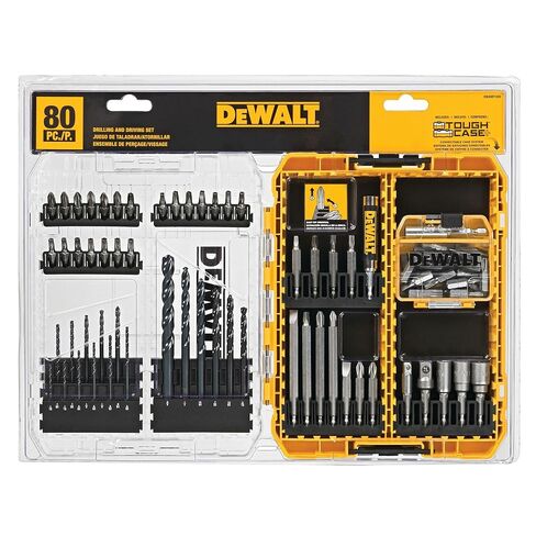 DEWALT Drill Bit Set / Screwdriver Set, 80-Piece (DWAMF1280) , Yellow in Saudi Arabia
