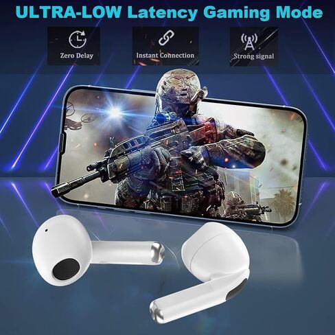 Bluetooth 5.4 Wireless Earbuds Headphones Portable Earbuds with Silicone Cord,50H Playtime Stereo in Ear Buds Built-in 4 ENC Mic Earphone,IP7 Waterproof for Sports Running Workout Helpsleep in Kuwait