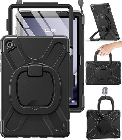 حافظة BRAECN لهاتف Samsung Galaxy Tab A11+ Plus 11" 2025 (SM-X230/X235/X236/X238)، حافظة بمسند دوار 360 درجة، غطاء سيليكون كامل الجسم مع واقي شاشة وحامل أقلام، أزرق داكن in Saudi Arabia