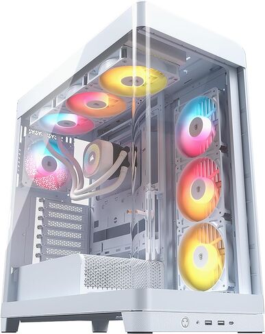 CORSAIR Frame 4500X RS-R ARGB Bundle – Includes 3X RS120R ARGB Fans, 1x RS120 ARGB Fan, 1x Nautilus RS 360 ARGB CPU Cooler – White in Kuwait