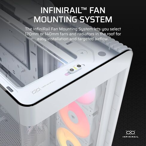 CORSAIR Frame 4500X RS-R ARGB Bundle – Includes 3X RS120R ARGB Fans, 1x RS120 ARGB Fan, 1x Nautilus RS 360 ARGB CPU Cooler – White in Kuwait