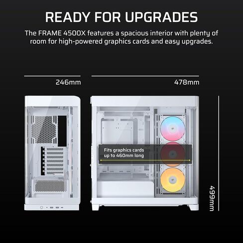 CORSAIR Frame 4500X RS-R ARGB Bundle – Includes 3X RS120R ARGB Fans, 1x RS120 ARGB Fan, 1x Nautilus RS 360 ARGB CPU Cooler – White in Kuwait