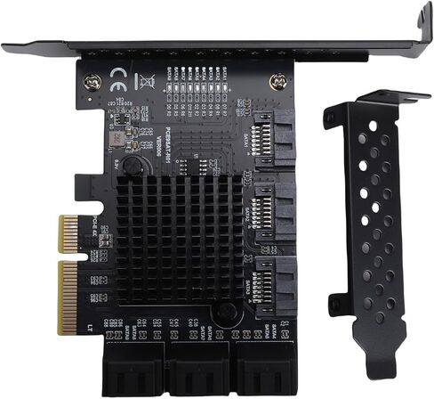 Zopsc PCIE 4X to 9 Port Serial ATA3.0 Expansion Card for Efficient Data Handling, PCI E Support, Hard Drive Adapter for 10 11 Users in Kuwait