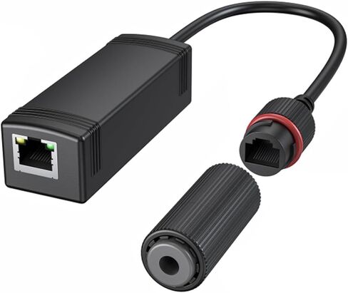 Waterproof Gigabit 48V to 12V PoE Converter, Output 12V/2A, IEEE802.3 af/at, 10/100/1000Mbps PoE to 12V Adapter for Power Passive 12V Board Devices, Plug and Play(PD3003G) in Kuwait