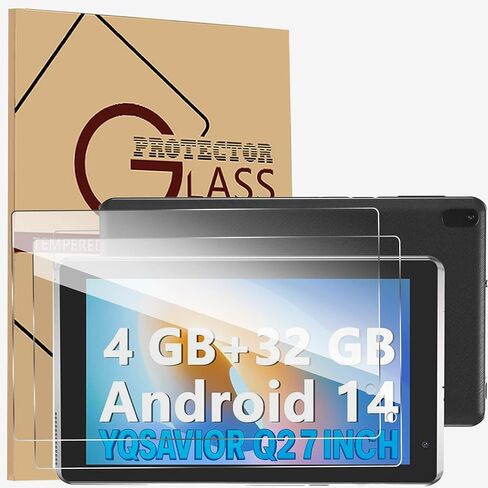 [عبوة من قطعتين واقي شاشة لجهاز YQSAVIOR Q2 Android 7 بوصات من الزجاج المقسى، واقي شاشة لجهاز YQSAVIOR Q2 7 بوصات مضاد للخدش وحساس وصلابة 9H in Kuwait