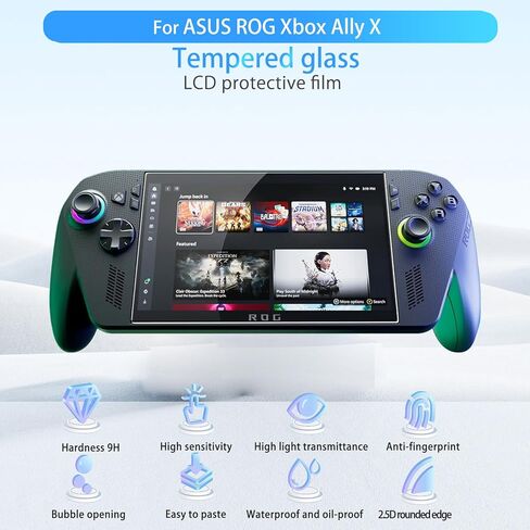 NOUKAJU Screen Protector for ROG Xbox Ally X(2025) Game Console, HD Tempered Glass,9h Hardness,Scratch,Anti-Fingerprin,Tempered Glass Film Guard for ROG Xbox Ally[2 Pack] in Kuwait
