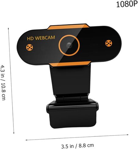 NUOBESTY USB Webcam with Microphone 1080p HD Automatic Focusing Computer Camera for Live Streaming Video Calling and Online Teaching Compatible with Dc5.0 Voltage in Kuwait