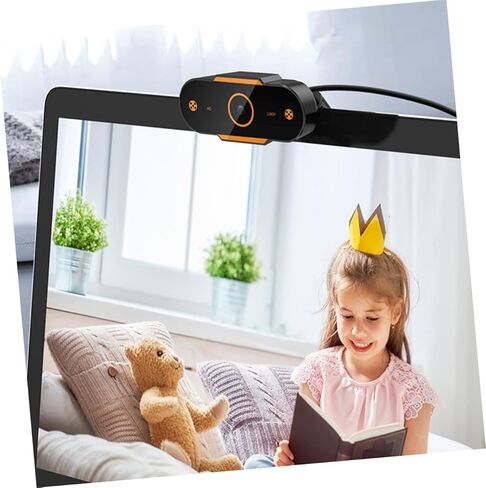 NUOBESTY USB Webcam with Microphone 1080p HD Automatic Focusing Computer Camera for Live Streaming Video Calling and Online Teaching Compatible with Dc5.0 Voltage in Kuwait