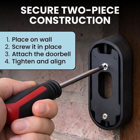 SplashNColor 45 Degree Corner Mount for Reolink Video Doorbell – Angled Wedge Bracket | Adjusts Camera Viewing Angle | Easy Wall Installation for Better Front Door and Side Entry Coverage in Kuwait