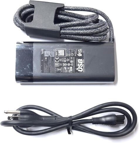 شاحن USB-C أصلي 100 واط متوافق مع HP OmniBook 7 16-ay0075cl 16-ay0087nr 16-ay0500nr 16-ay0575cl 16-az0097nr 16-az0595cl 16-ay0000 16-ay0010ca 16 بوصة PC 100 واط من النوع C شاحن PSU in Kuwait
