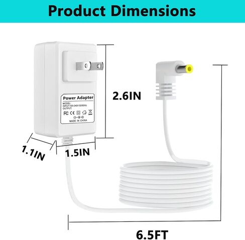 12V Power Cord Adapter Replacement Part for DonJoy Iceman Classic 3 Cryotherapy System (Model 11-1423) Part Number: 25-4041 Charging Cable Power Adapter in Kuwait