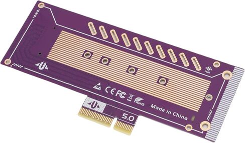 بطاقة محول PCIe 5.0 X4 إلى M.2 NVMe عالية السرعة 128 جيجابت في الثانية، بطاقة توسيع SSD ذات أداء ممتاز لمحطات عمل الألعاب، تضمن تشغيل الكمبيوتر بسلاسة، لمنشئي المحتوى in Kuwait