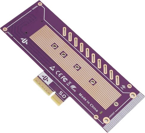 بطاقة محول PCIe 5.0 X4 إلى M.2 NVMe عالية السرعة 128 جيجابت في الثانية، بطاقة توسيع SSD ذات أداء ممتاز لمحطات عمل الألعاب، تضمن تشغيل الكمبيوتر بسلاسة، لمنشئي المحتوى in Kuwait