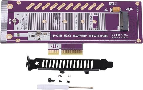 بطاقة محول PCIe 5.0 X4 إلى M.2 NVMe عالية السرعة 128 جيجابت في الثانية، بطاقة توسيع SSD ذات أداء ممتاز لمحطات عمل الألعاب، تضمن تشغيل الكمبيوتر بسلاسة، لمنشئي المحتوى in Kuwait