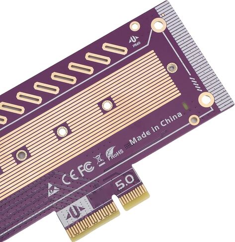 بطاقة محول PCIe 5.0 X4 إلى M.2 NVMe عالية السرعة 128 جيجابت في الثانية، بطاقة توسيع SSD ذات أداء ممتاز لمحطات عمل الألعاب، تضمن تشغيل الكمبيوتر بسلاسة، لمنشئي المحتوى in Kuwait