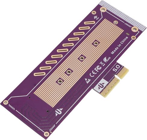 بطاقة محول PCIe 5.0 X4 إلى M.2 NVMe عالية السرعة 128 جيجابت في الثانية، بطاقة توسيع SSD ذات أداء ممتاز لمحطات عمل الألعاب، تضمن تشغيل الكمبيوتر بسلاسة، لمنشئي المحتوى in Kuwait