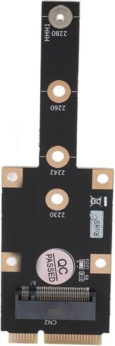 بطاقة محول M.2 NVMe SSD إلى Mini PCIe، محول مفاتيح M لمحركات الأقراص الصلبة 2230 2242 2260 2280 NGFF SSD، تتضمن براغي وتركيب التوصيل والتشغيل in Kuwait