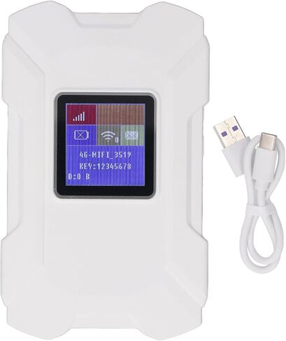 4G LTE WLAN Mobile Hotspot, Unlocked 4G Modem Router with SIM Card Slot, Portable WLAN Router Hotspot Devices for Travel, Connects Up to 32 Devices (White) in Kuwait