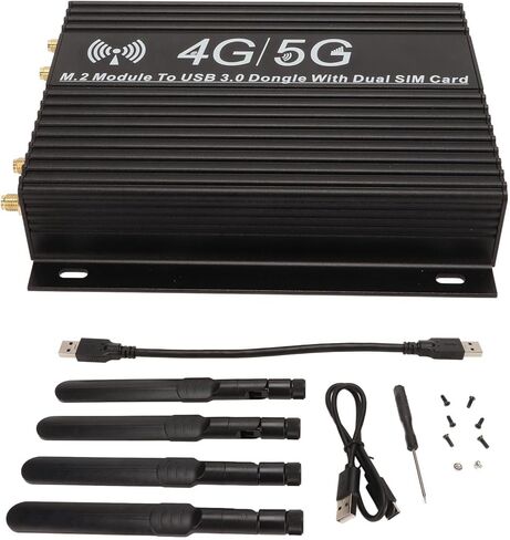 وحدة SUNGOOYUE M.2 4G 5G إلى محول USB3.0، وفتحة بطاقة SIM مزدوجة مع مروحة تبريد وهوائي عالي الكسب، لأجهزة الكمبيوتر المكتبية والكمبيوتر المحمول in Kuwait