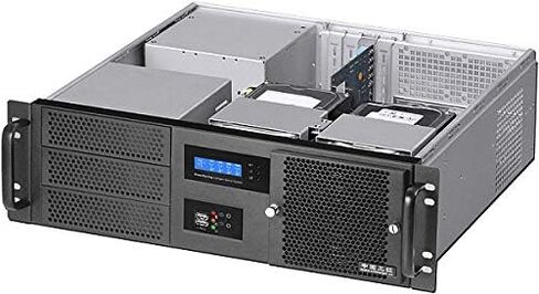 3U (شاشة LCD بمروحة) (3x5.25+7x3.5 HD) (ATX/Micro-ATX/Mini ITX)(عمق 14.96 بوصة) (خذ طاقة Mini Redunat) هيكل حامل على حامل (لا يوجد مصدر طاقة، لا يوجد حاجز، لا يوجد نظام وحالة فقط) IPC-G3370R in Kuwait