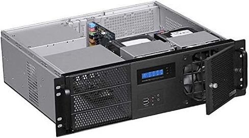 3U (شاشة LCD بمروحة) (3x5.25+7x3.5 HD) (ATX/Micro-ATX/Mini ITX)(عمق 14.96 بوصة) (خذ طاقة Mini Redunat) هيكل حامل على حامل (لا يوجد مصدر طاقة، لا يوجد حاجز، لا يوجد نظام وحالة فقط) IPC-G3370R in Kuwait