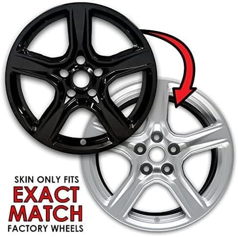18" Gloss Black Wheel Skin Kit fits Chevy Camaro 2016-2020 - ABS 4 Pack in Saudi Arabia