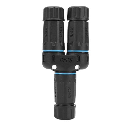 مقرنة فاباتر RJ45، IP68 1 إلى 2 موزع إيثرنت خارجي، موصل IP68 RJ45 مع تركيب التوصيل والتشغيل لكاميرات الأمان الخارجية في العطلات in Kuwait