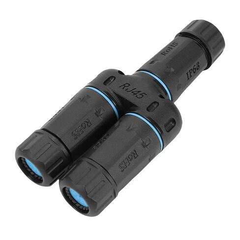 مقرنة فاباتر RJ45، IP68 1 إلى 2 موزع إيثرنت خارجي، موصل IP68 RJ45 مع تركيب التوصيل والتشغيل لكاميرات الأمان الخارجية في العطلات in Kuwait