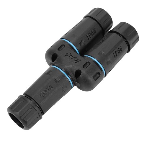 مقرنة فاباتر RJ45، IP68 1 إلى 2 موزع إيثرنت خارجي، موصل IP68 RJ45 مع تركيب التوصيل والتشغيل لكاميرات الأمان الخارجية في العطلات in Kuwait