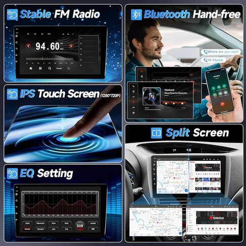 Naifay 8Core Android Car Radio for Subaru Forester Impreza WRX 2008-2012 ستيريو، شاشة لمس 9 بوصة لراديو Subaru Forester مع CarPlay Android Auto/Bluetooth/GPS/WiFi/FM/SWC/Camera+MIC in Kuwait