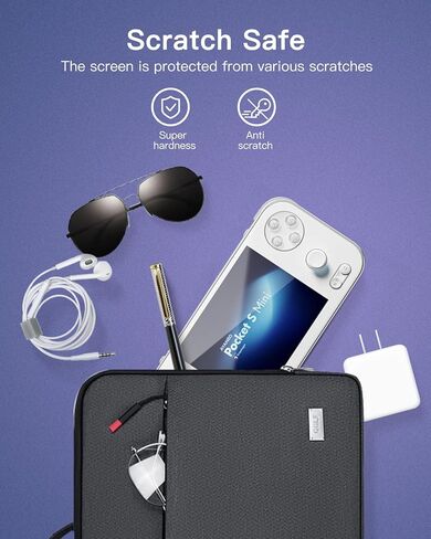 واقي شاشة مكون من قطعتين لجهاز AYANEO Pocket S Mini لوحدة التحكم في الألعاب المحمولة، شفاف، غشاء مرن، صديق للحافظة، لجهاز AYANEO Pocket S Mini، وضوح عالي الدقة in Kuwait