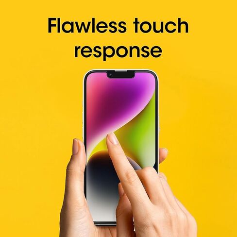 OtterBox - واقي شاشة زجاجي Amplify لهاتف iPhone 13 و13 Pro و14 وiPhone 16e، حماية من الزجاج المقوى ضد السقوط والخدوش، مقاوم لبصمات الأصابع in Kuwait