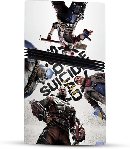 تصميمات حافظة الرأس مرخصة رسميًا من Suicide Squad: ملصق Kill The Justice League ملصق فني رئيسي من الفينيل للألعاب متوافق مع وحدة تحكم الإصدار الرقمي PlayStation 5 PS5 Pro ووحدة التحكم DualSense in Kuwait