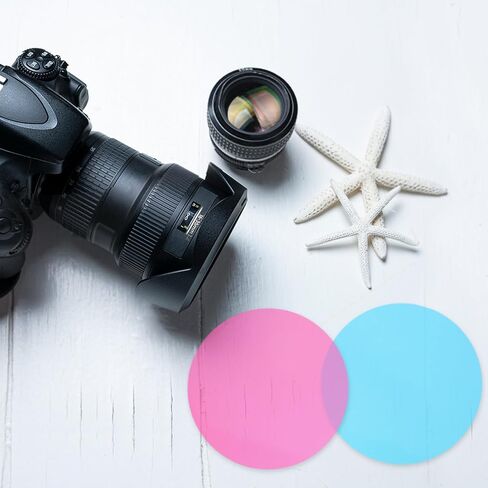 SEWACC 30pcs Color Correction Gel Light Filters for Photography Plastic Film Sheets 12cm Diameter 10 Colors Set for Studio Lighting and Video Recording in Kuwait